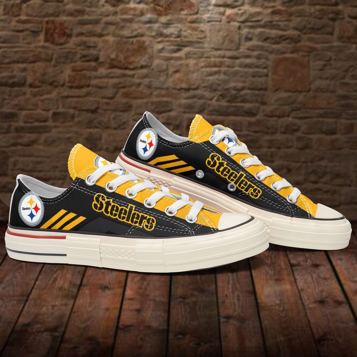 Pittsburgh Steelers Low Top Canvas Sneakers Shoes 2026