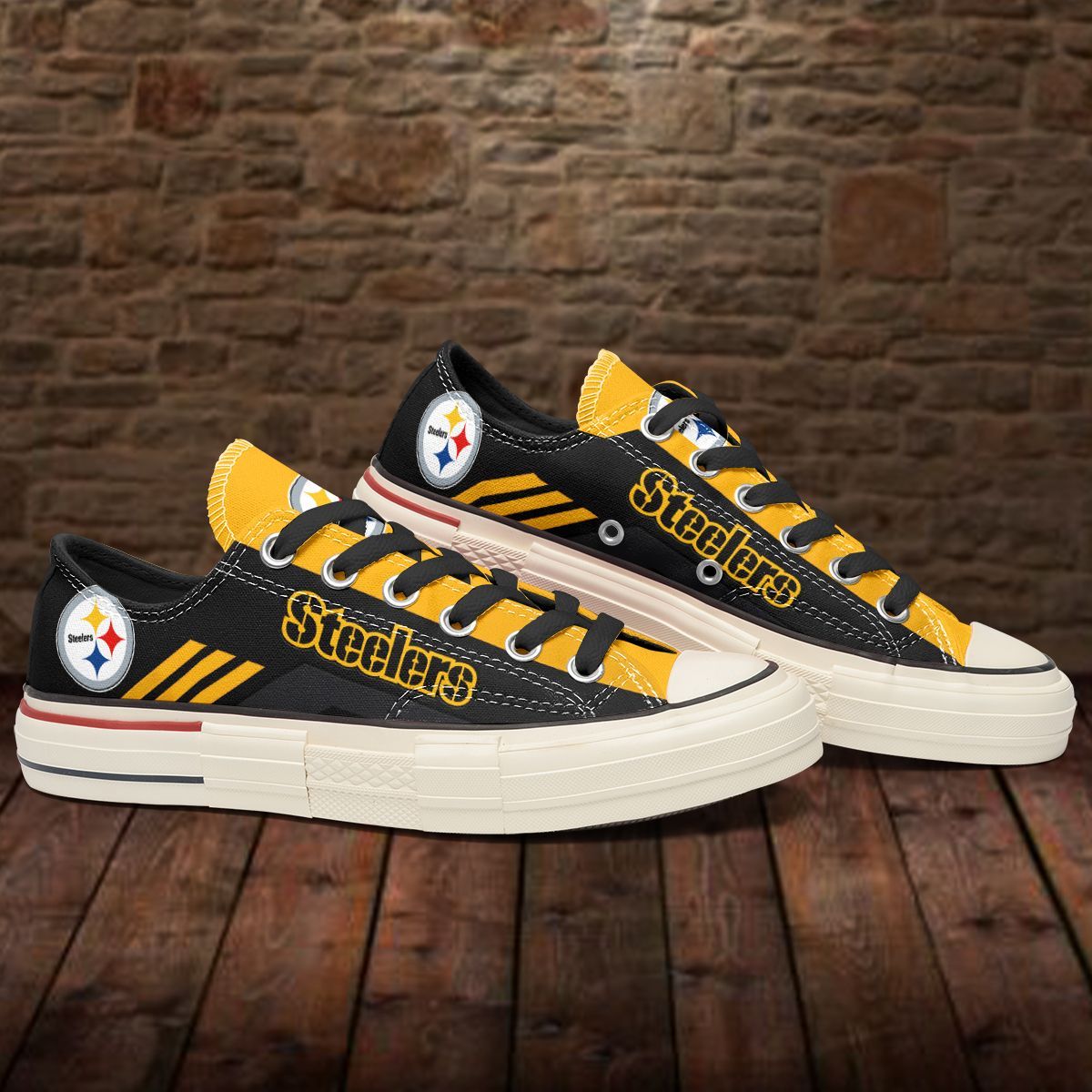 Pittsburgh Steelers Low Top Canvas Sneakers Shoes 2026
