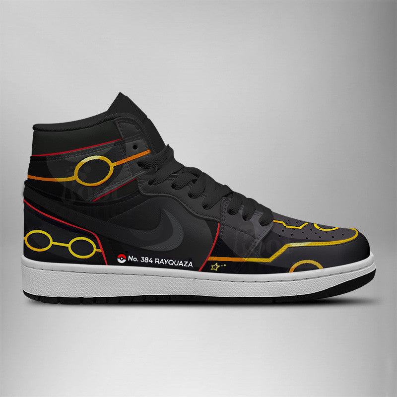 FootgearElite Shiny Rayquaza AJ1 High Sneakers Shoes For Men And Women