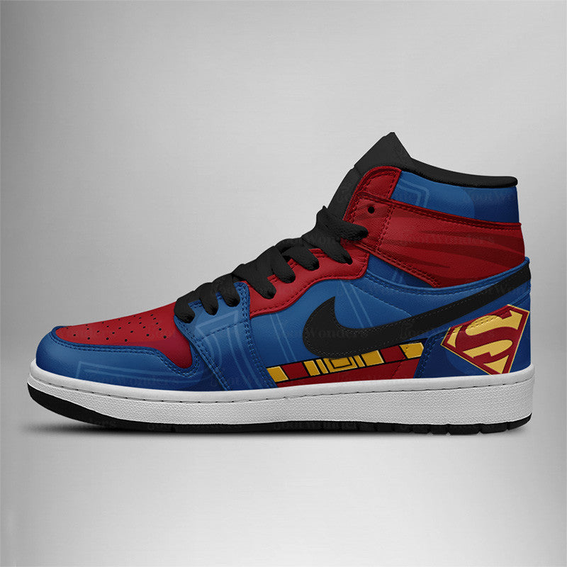 FootgearElite Superman AJ1 High Sneakers Shoes For Men And Women