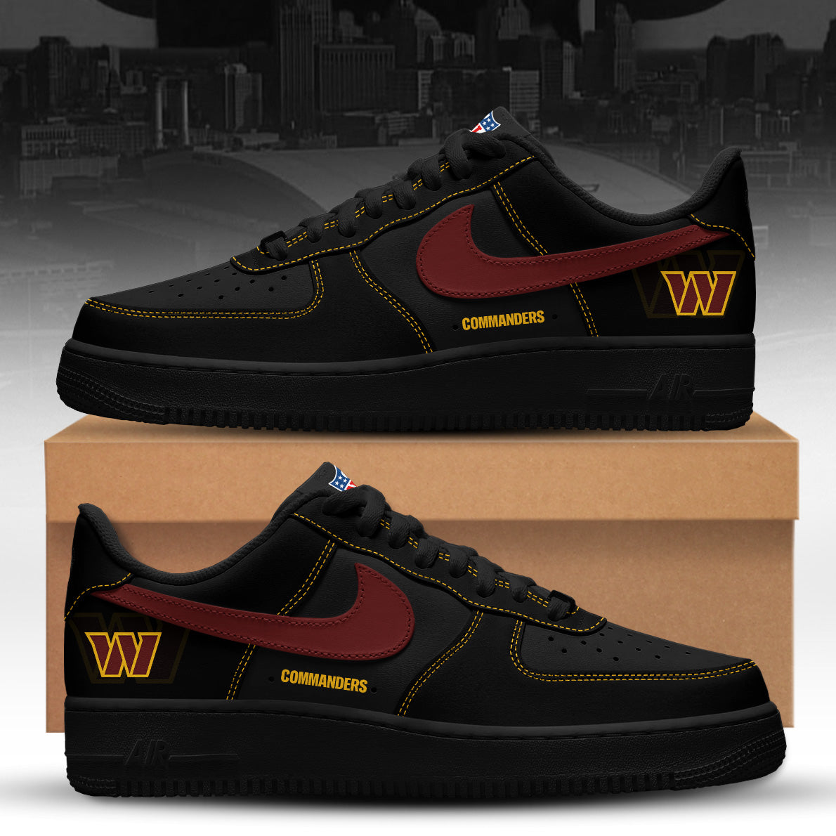 Washington Commanders Air Low-Top Sneakers Shoes 2026