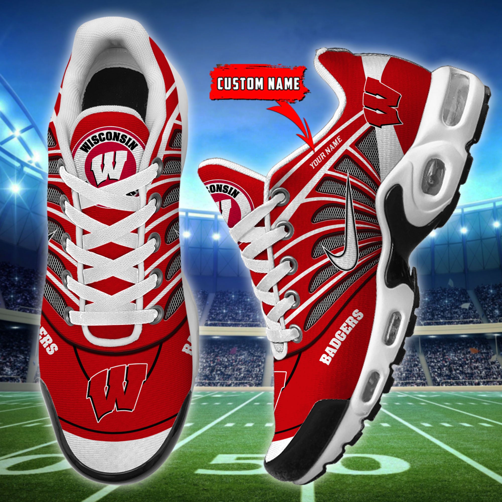 Wisconsin Badgers TN Shoes Sneakers 2026