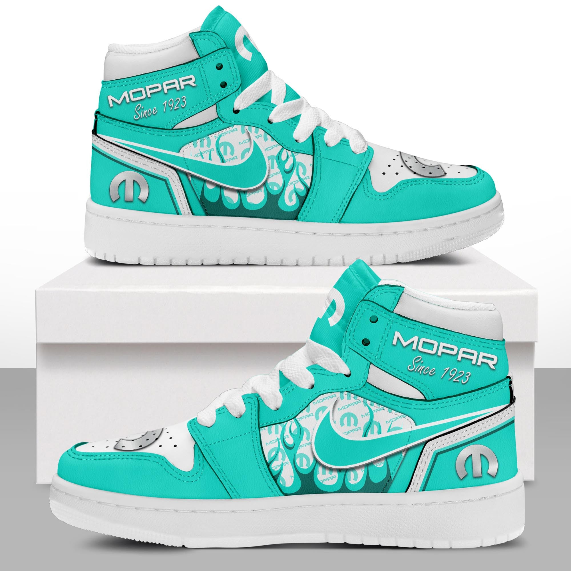FootgearElite Mopar AJ1 High Sneakers Shoes For Men And Women